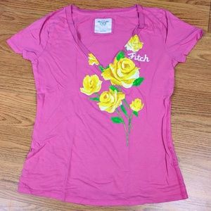 Abercrombie and Fitch Pink Yellow Rose L